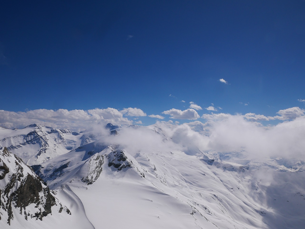 clouds mountains sky free photo