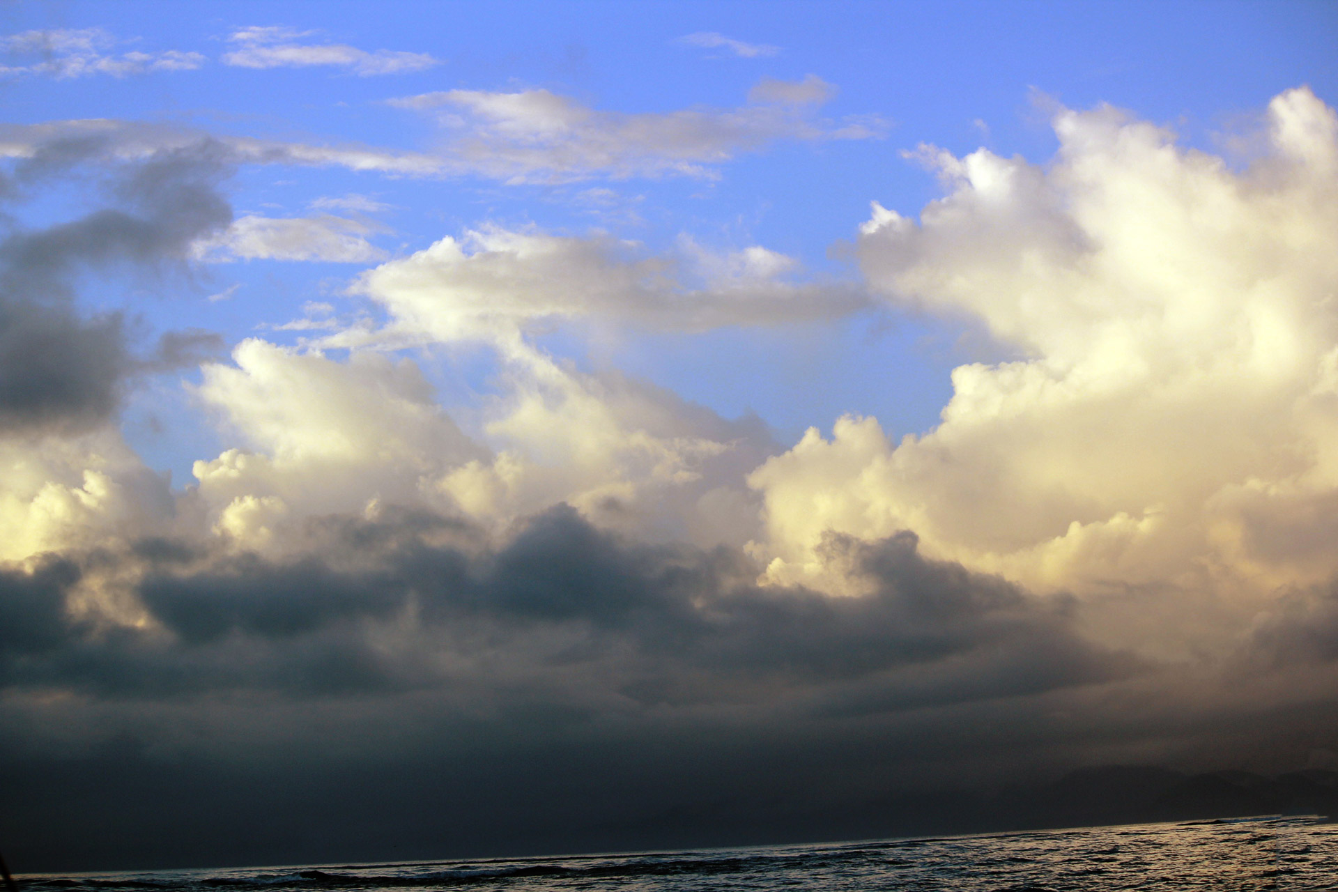 clouds cloudy sky blue sky free photo