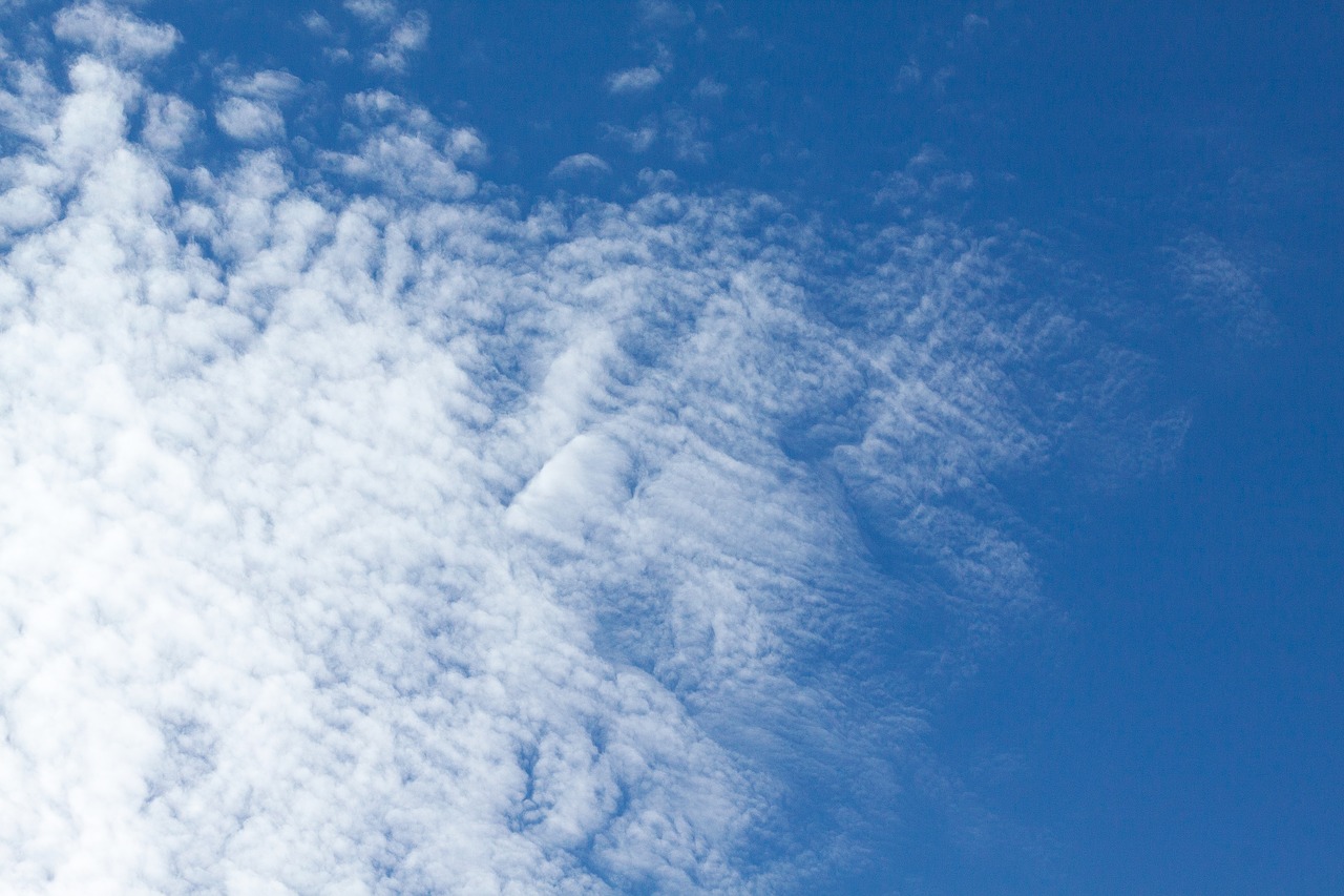 clouds blue white free photo