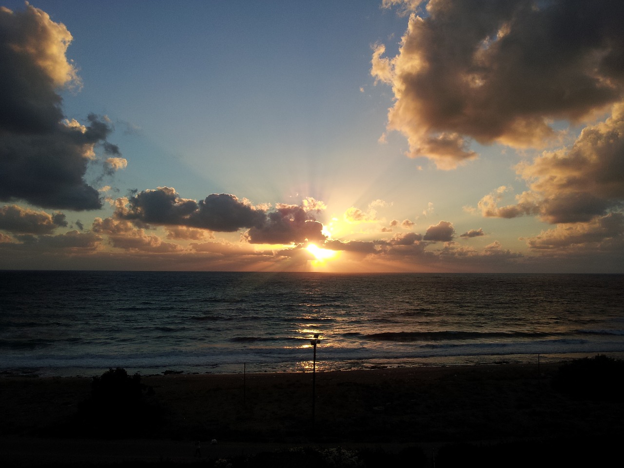 clouds sunset sunrise free photo