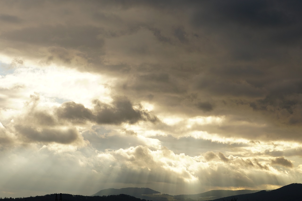 clouds evening sky abendstimmung free photo