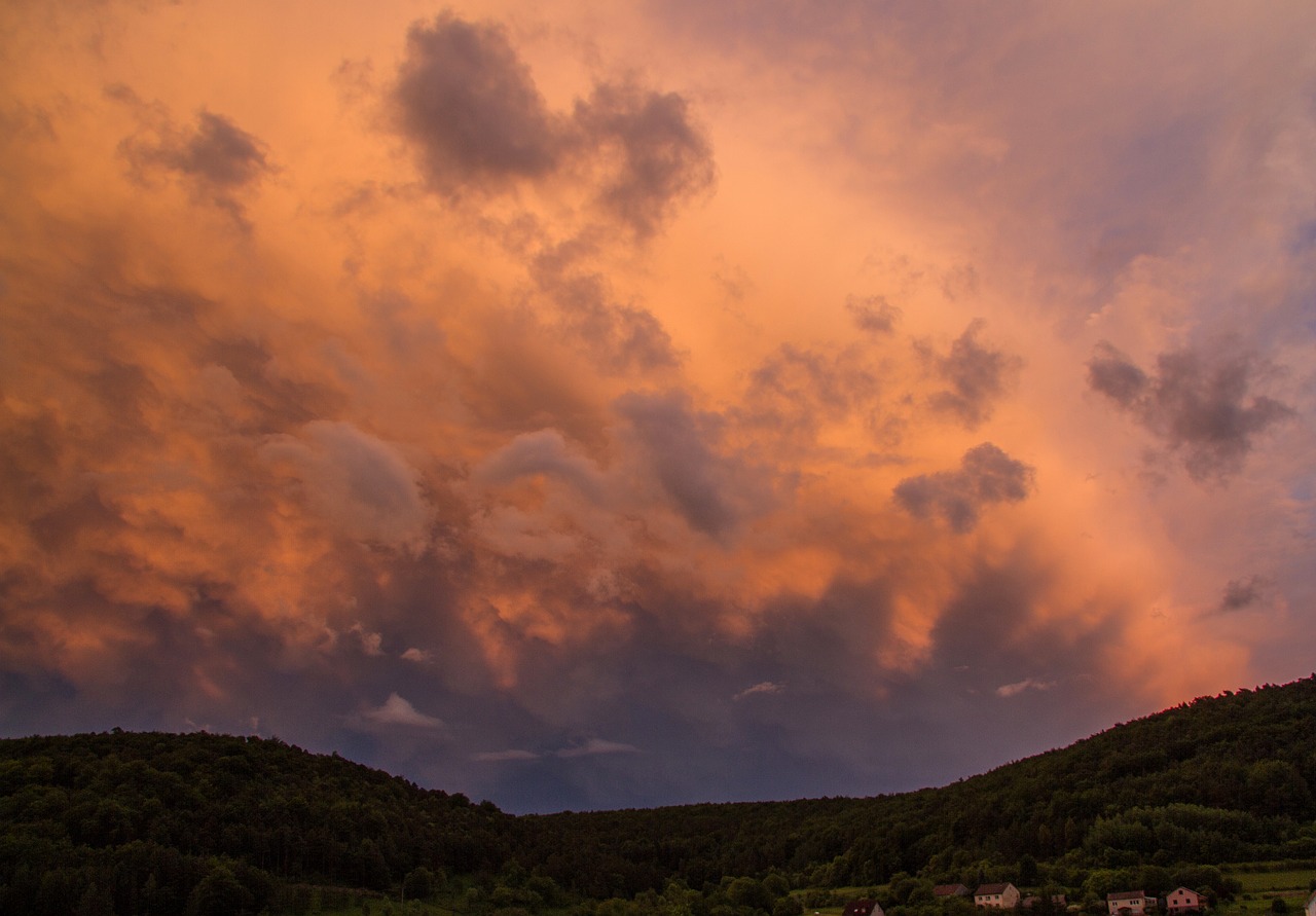 clouds afterglow sunset free photo