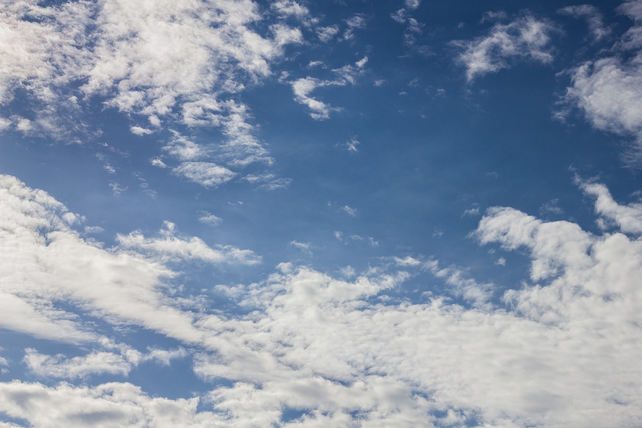 clouds blue sky blue free photo