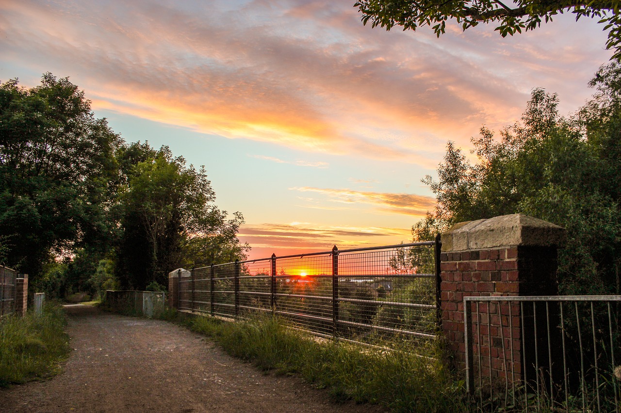 clouds sunset bridge free photo