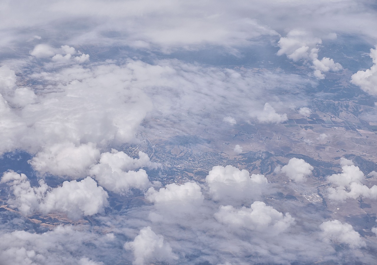 clouds sky aerial free photo