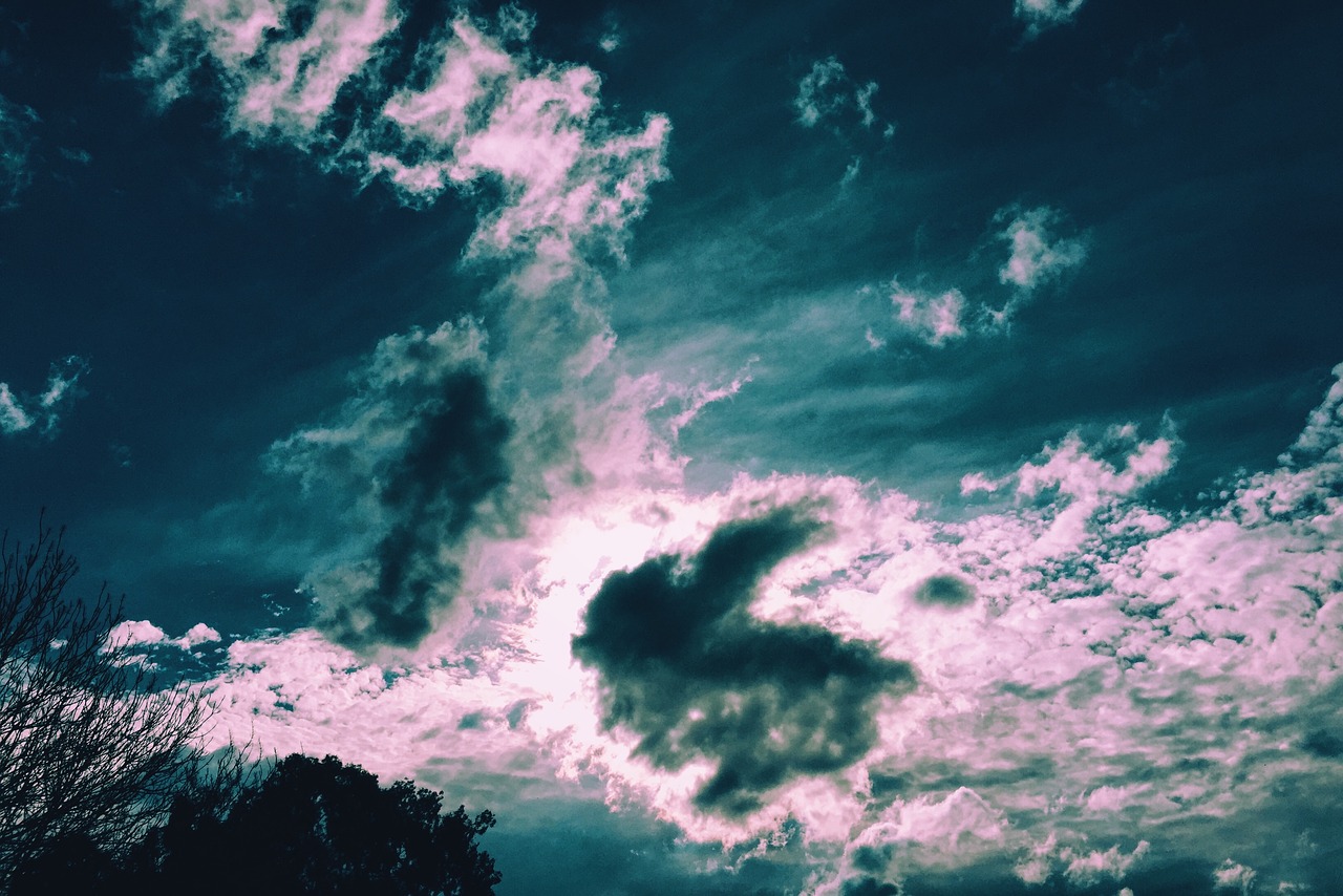 clouds sky grass free photo