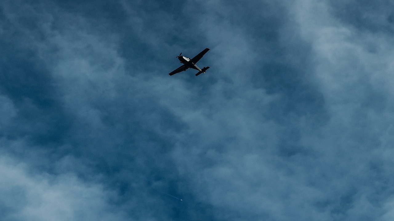 clouds sky airplane free photo