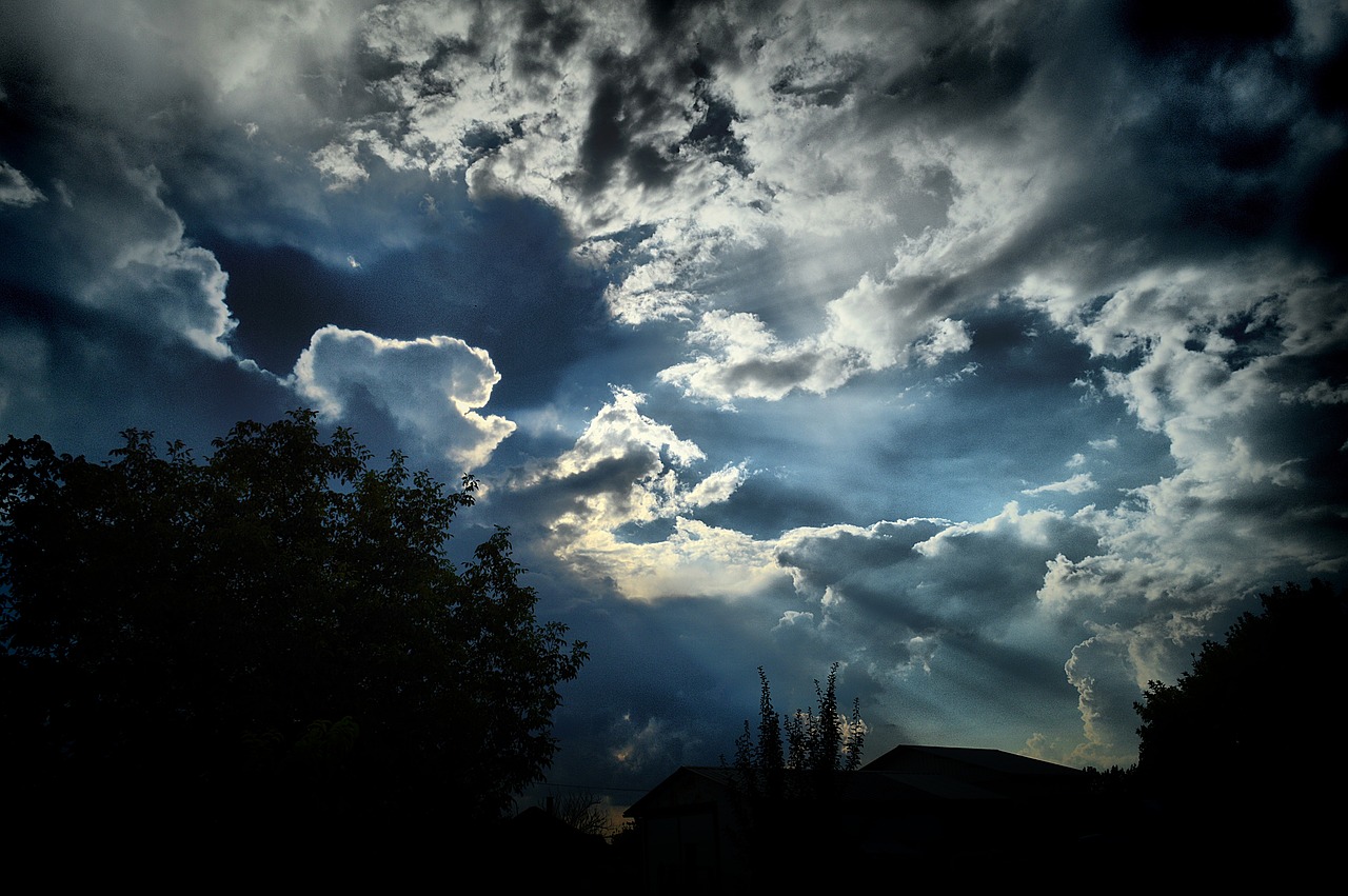 clouds sunset the gathering storm free photo