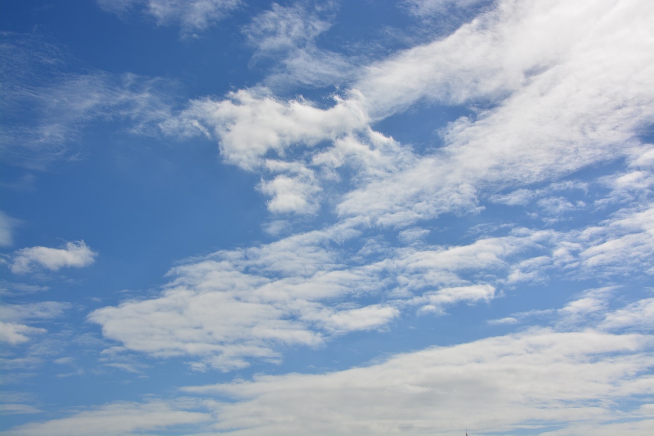 clouds white clouds blue sky free photo