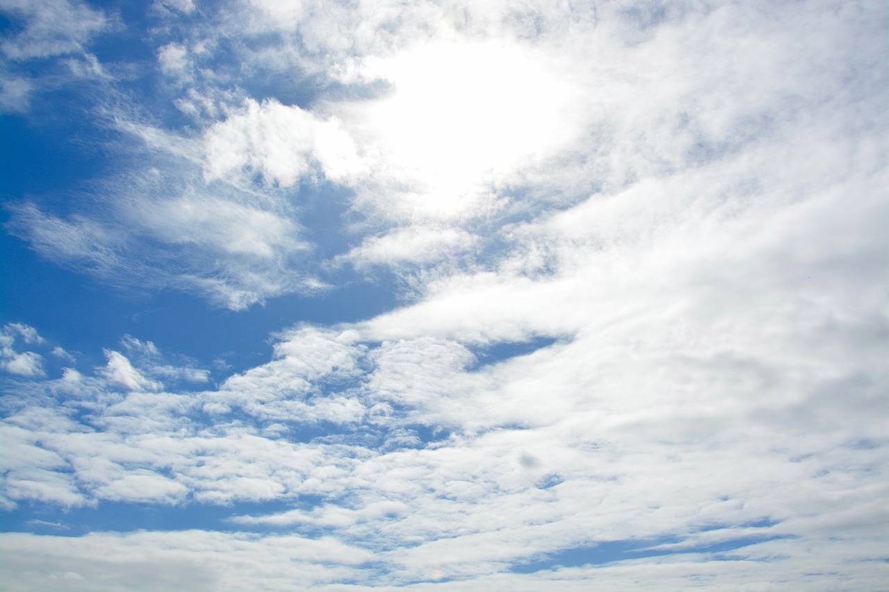 clouds cloudy sky white free photo