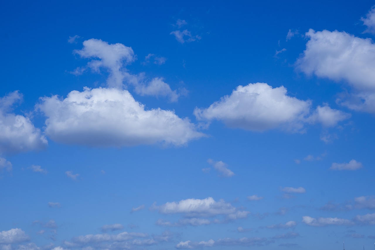 clouds blue background free photo