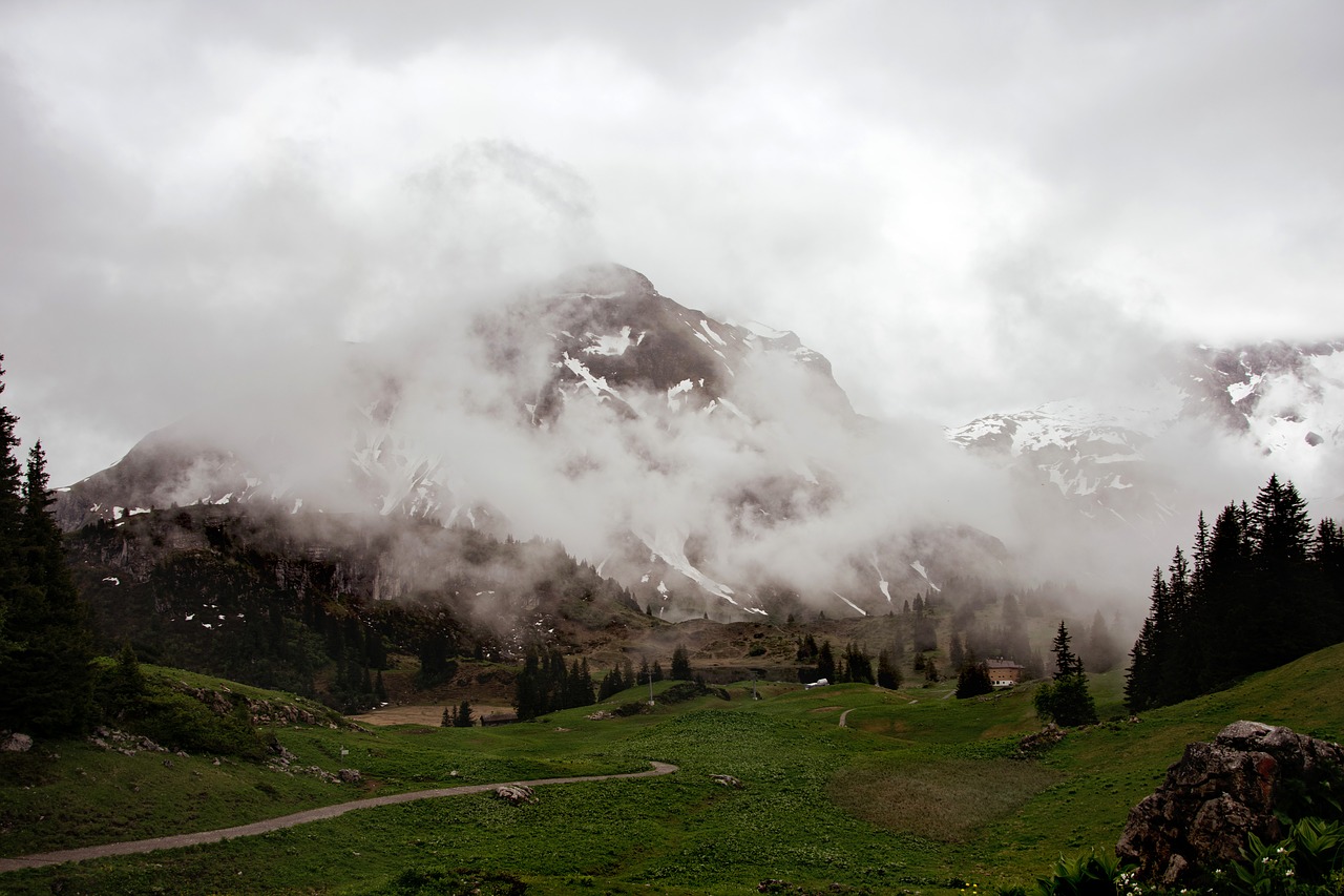 clouds alps landscape free photo