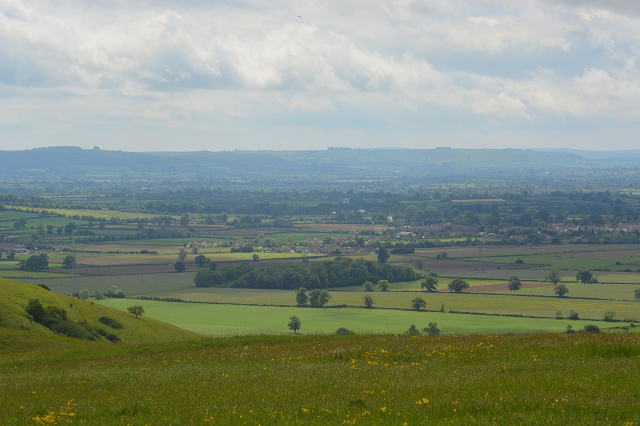 clouds fields england free photo