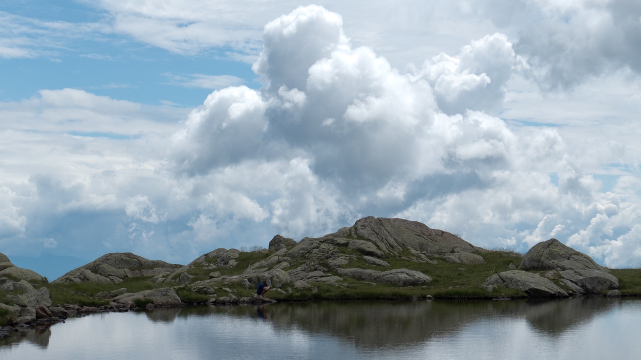 clouds sky lake free photo