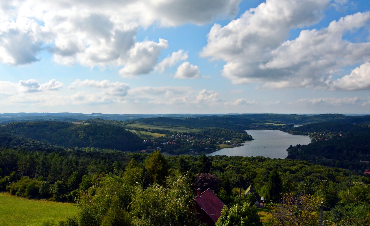 clouds lake sky free photo