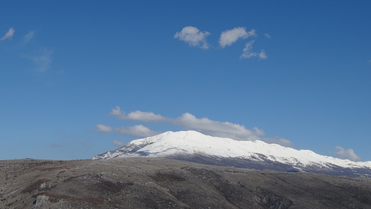 clouds snow mountain free photo