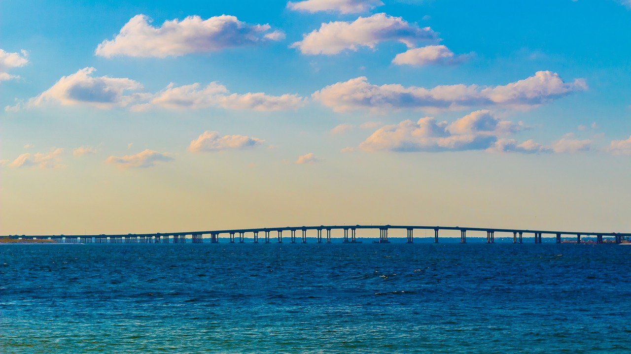 clouds sunshine bridge free photo