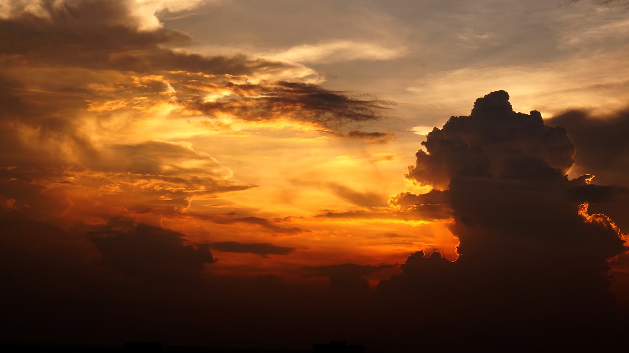 clouds sunset the afternoon free photo