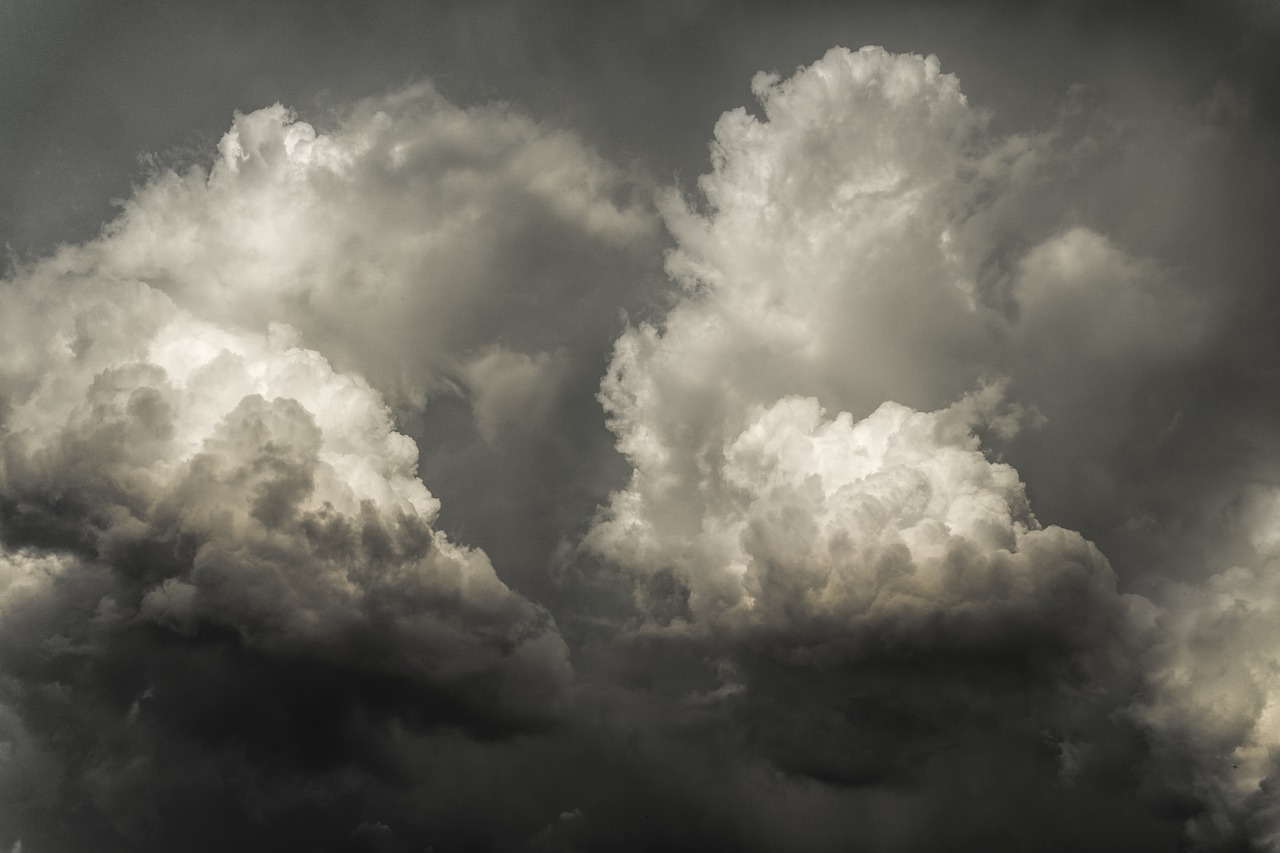 clouds black and white storm free photo