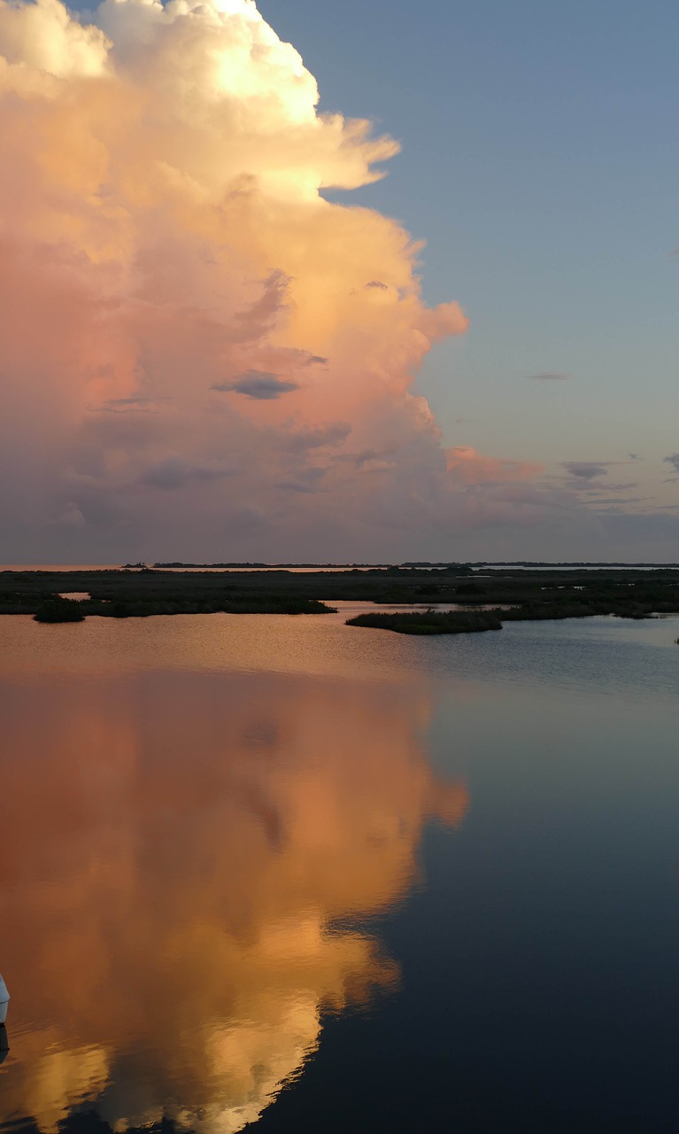clouds gulf of mexico marsh free photo
