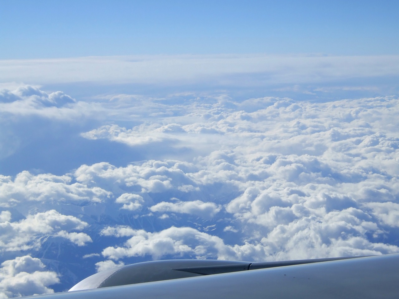 clouds above the clouds plane free photo