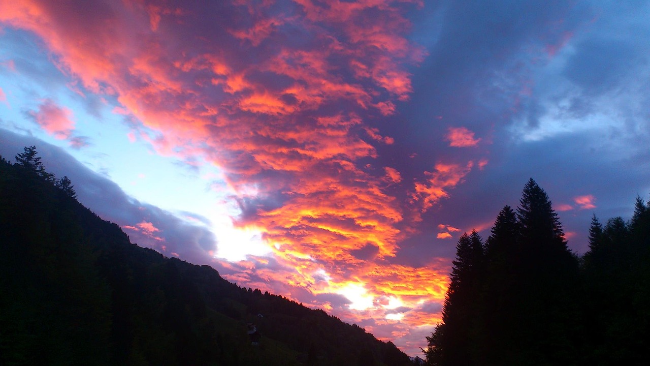 clouds afterglow clouds form free photo