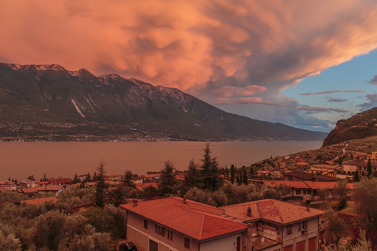 clouds sunset italy free photo