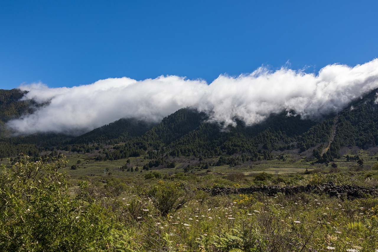 clouds mountains landscape free photo