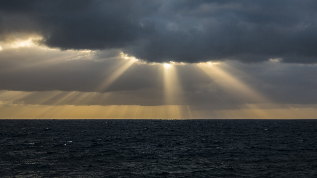 clouds sun sea free photo