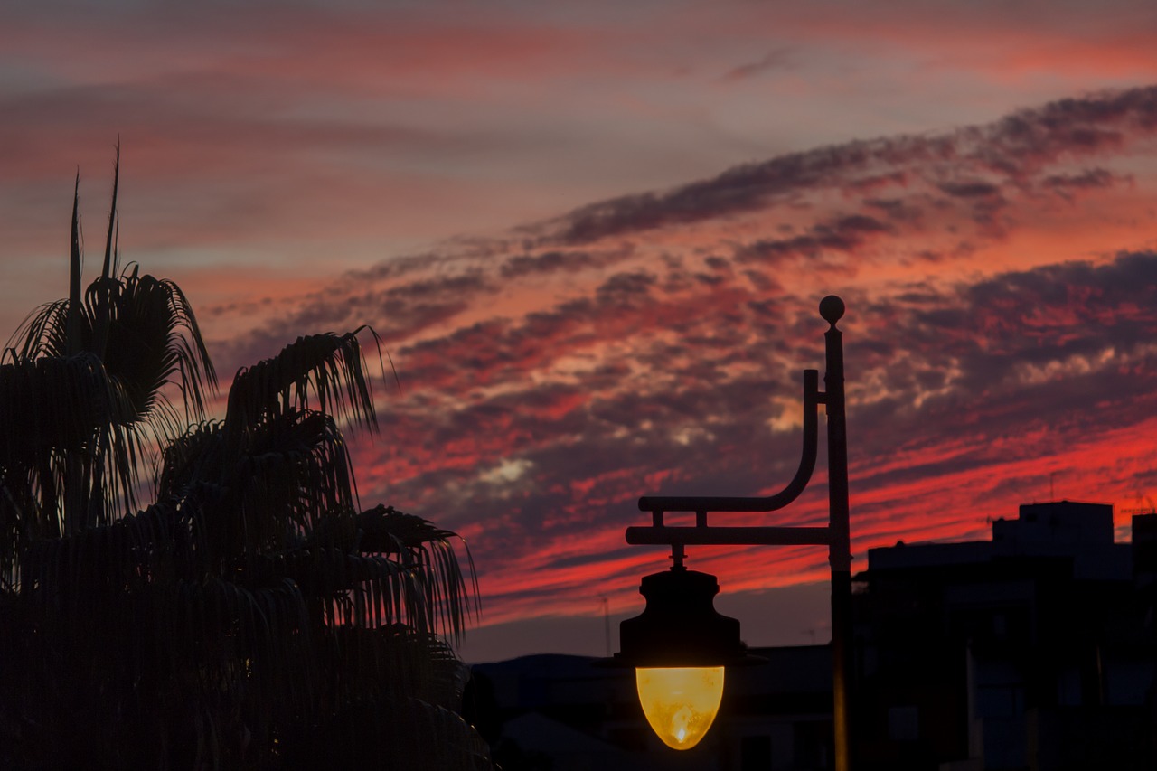 clouds red sunset free photo