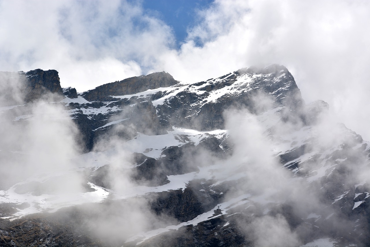 clouds winter snow free photo