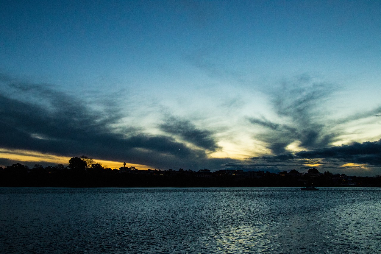 clouds ocean view sunset free photo