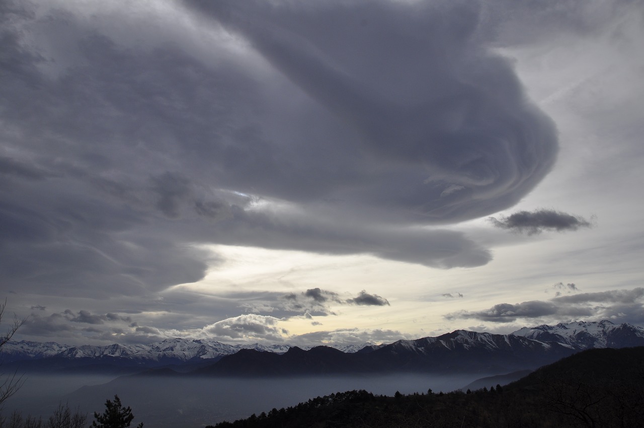 clouds mountain wind free photo