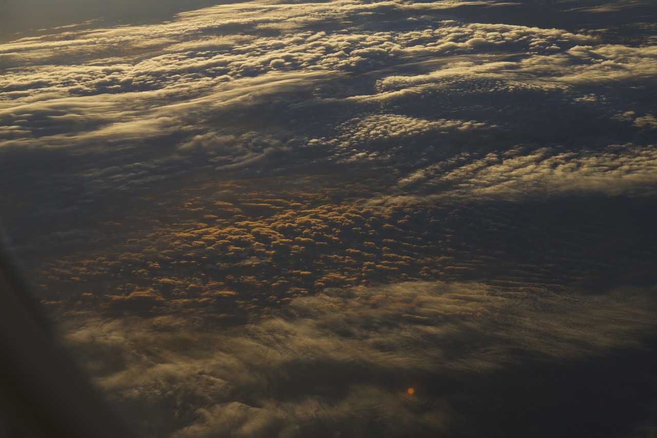 clouds plane sky free photo