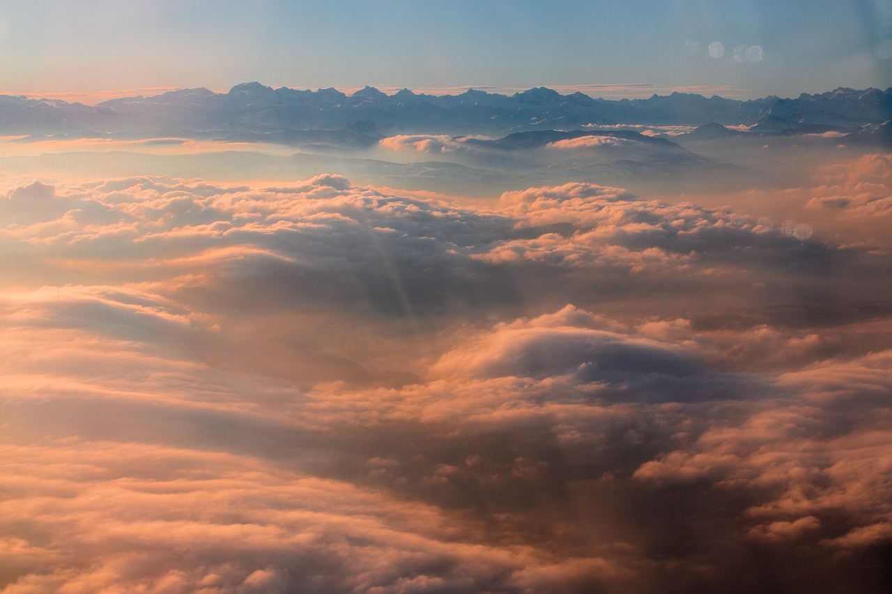 clouds aircraft above the clouds free photo