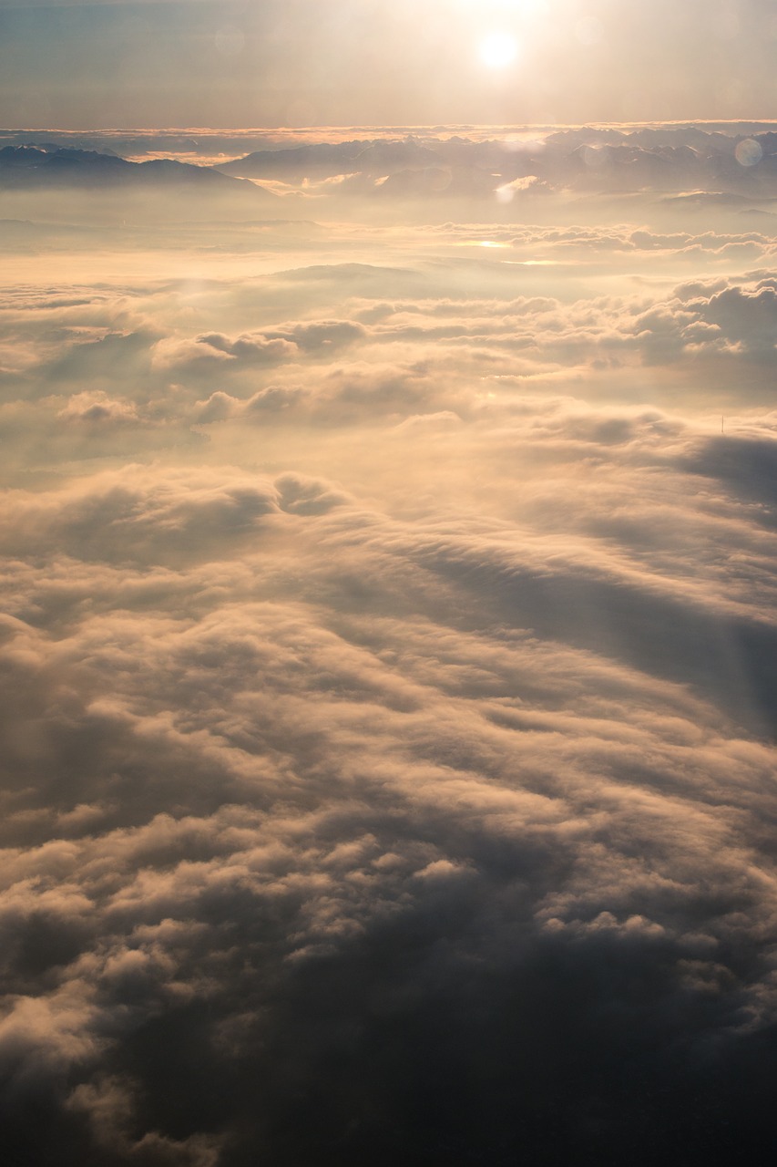 clouds aircraft above the clouds free photo