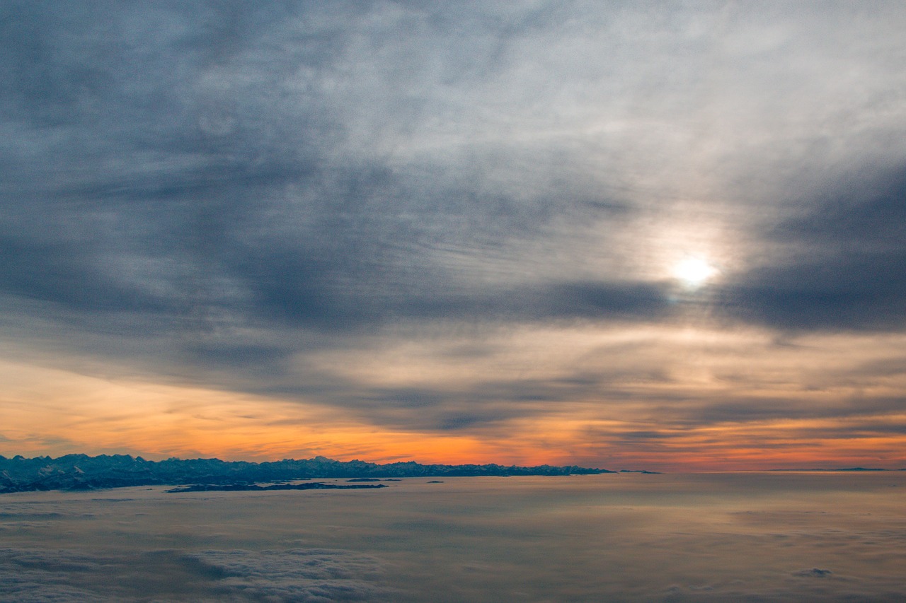 clouds above the clouds fly free photo