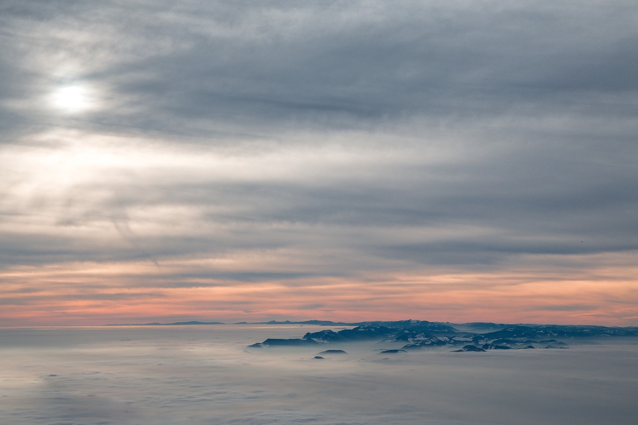 clouds above the clouds fly free photo