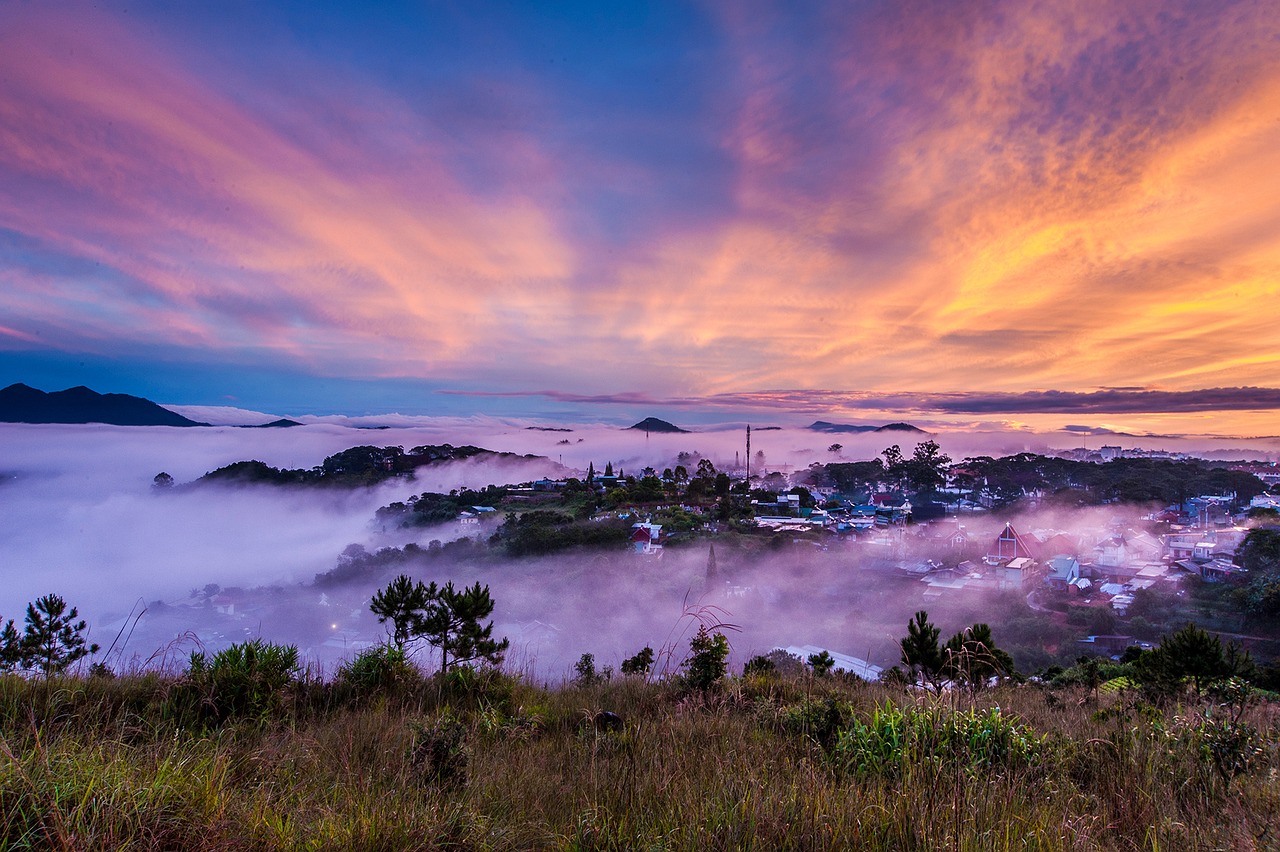 clouds mist scenery free photo