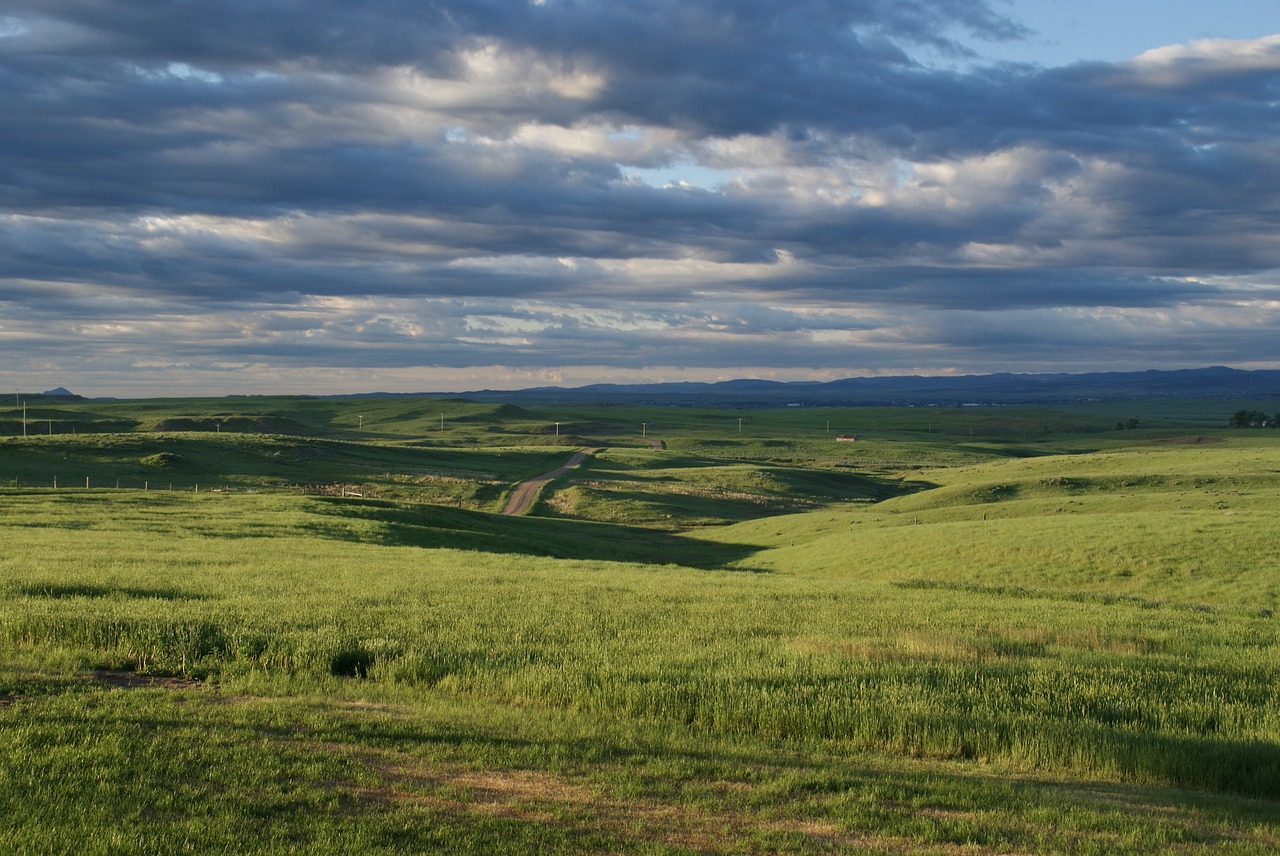 clouds plains landscape free photo