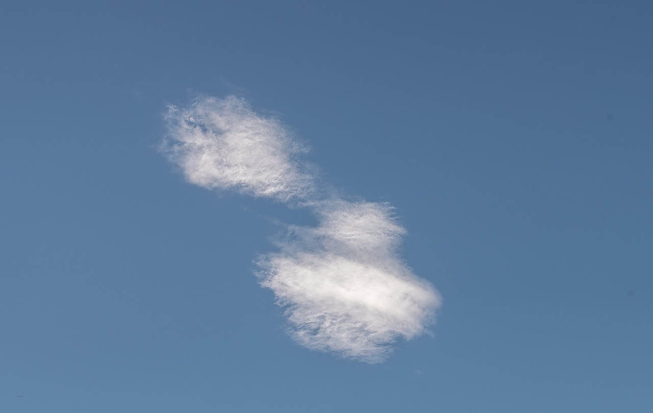 clouds white blue free photo