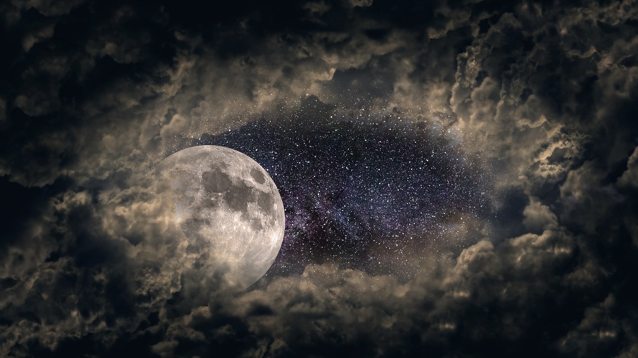 clouds  moon  universe free photo