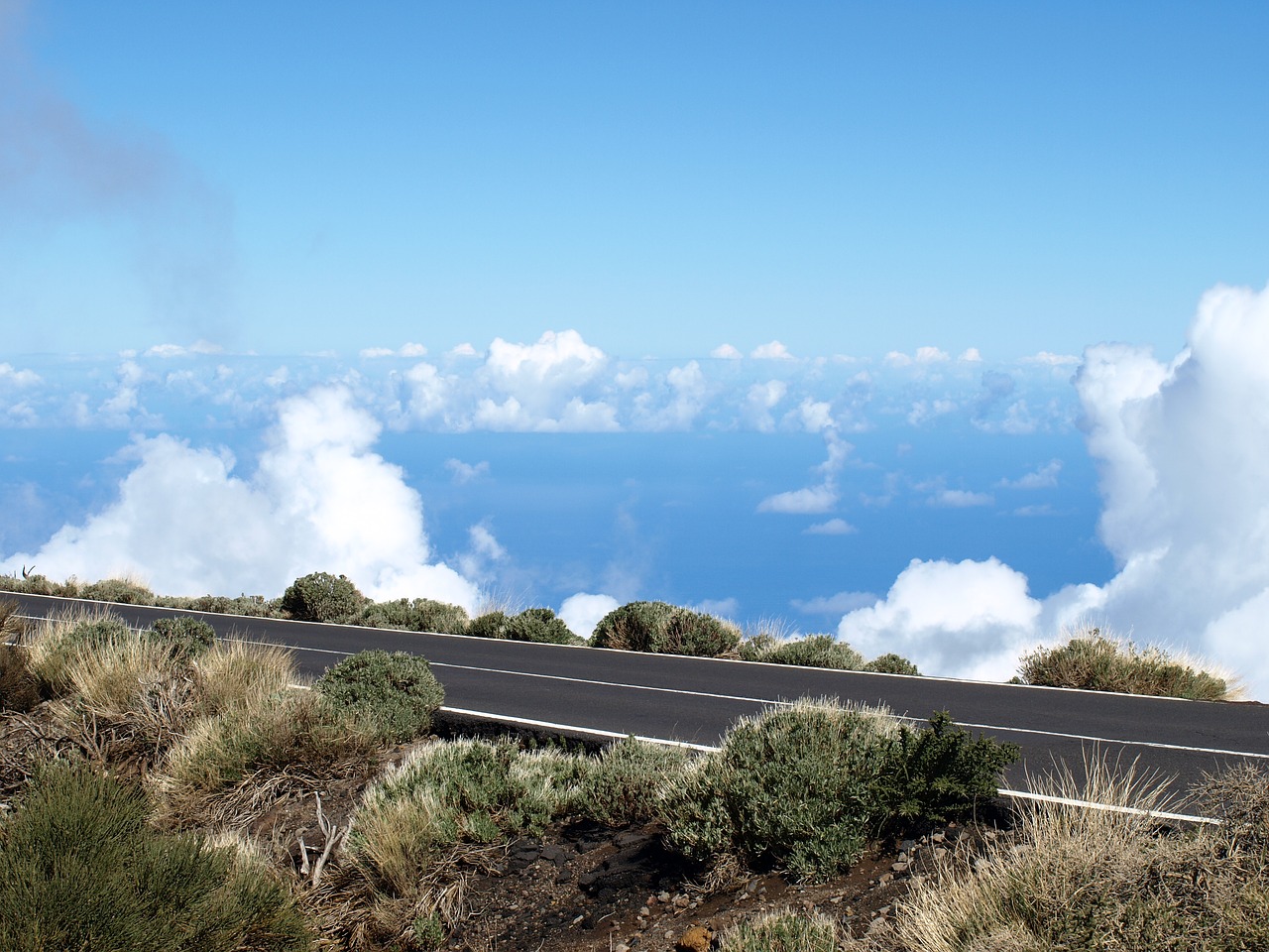 clouds  road free pictures free photo