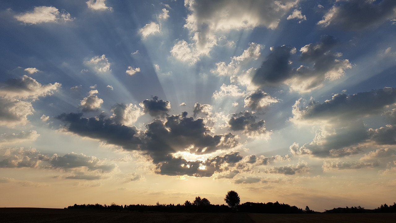 clouds  sun  sunshine free photo