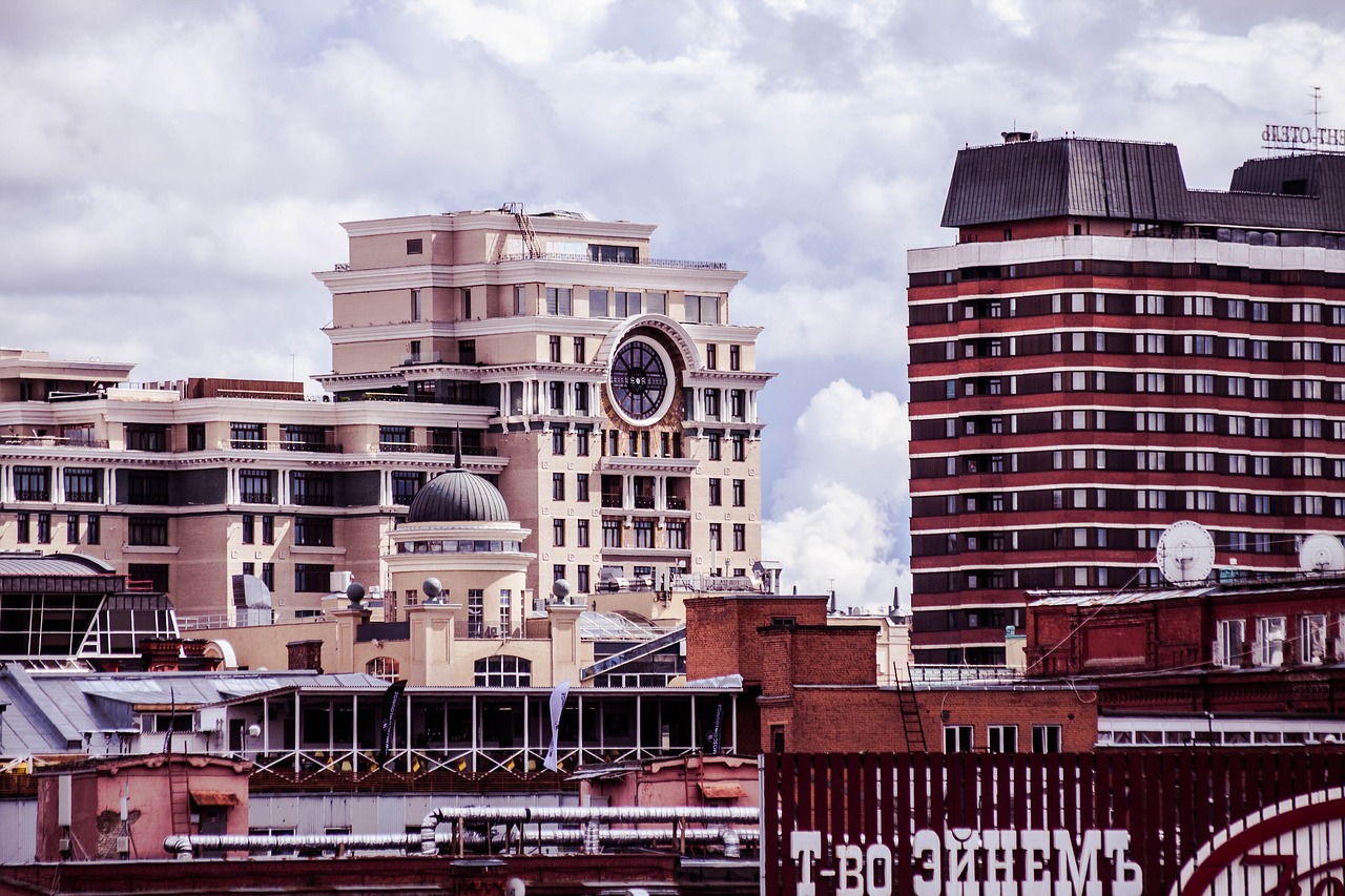 clouds  roof  city free photo