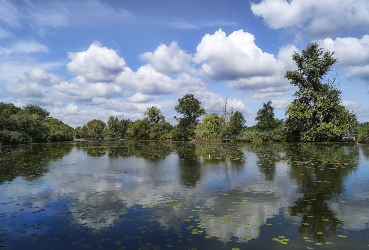 clouds  reflection  water free photo