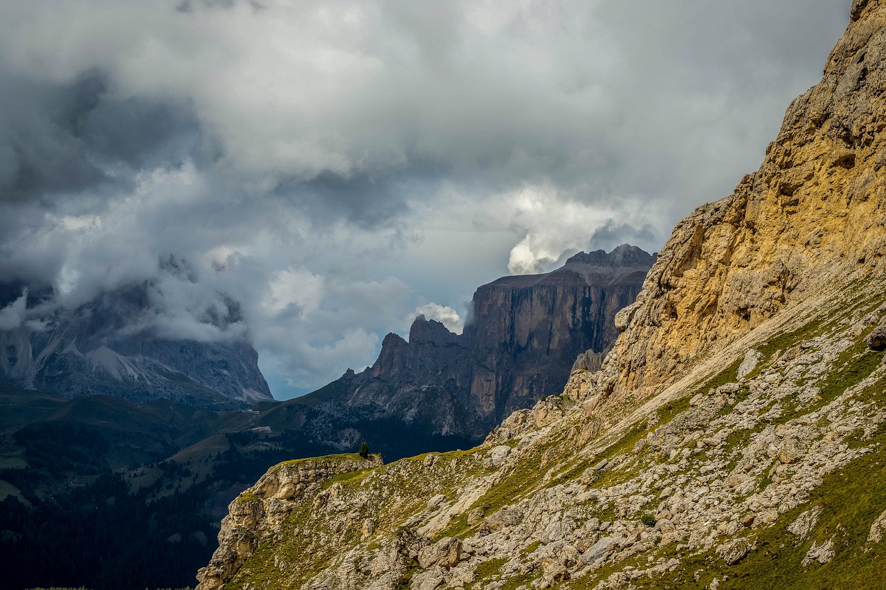 clouds  mountains  dolomites free photo