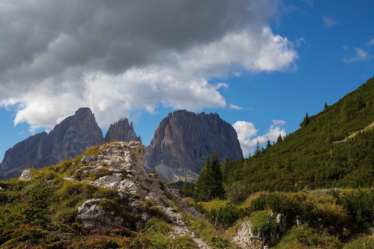 clouds  mountains  dolomites free photo