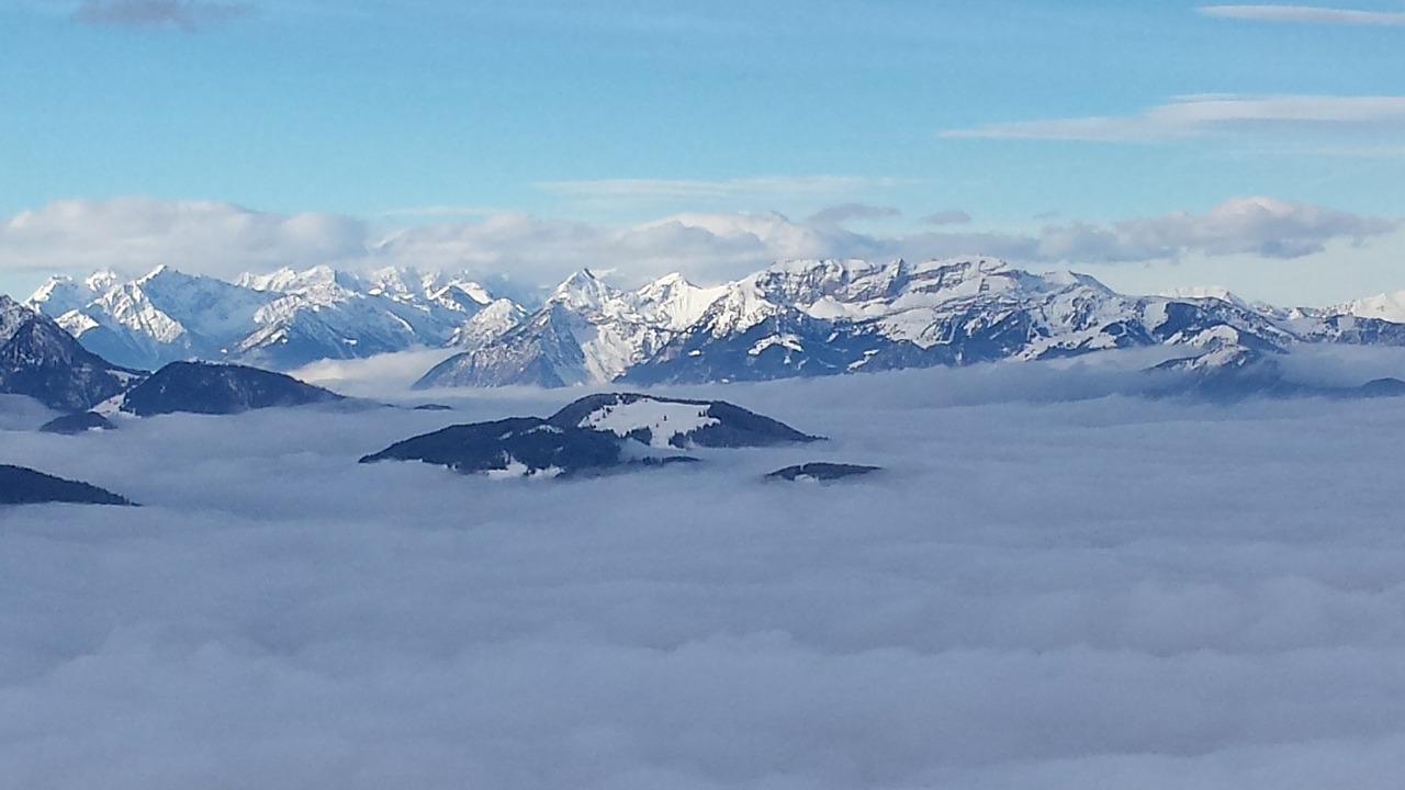 clouds mountains panorama free photo