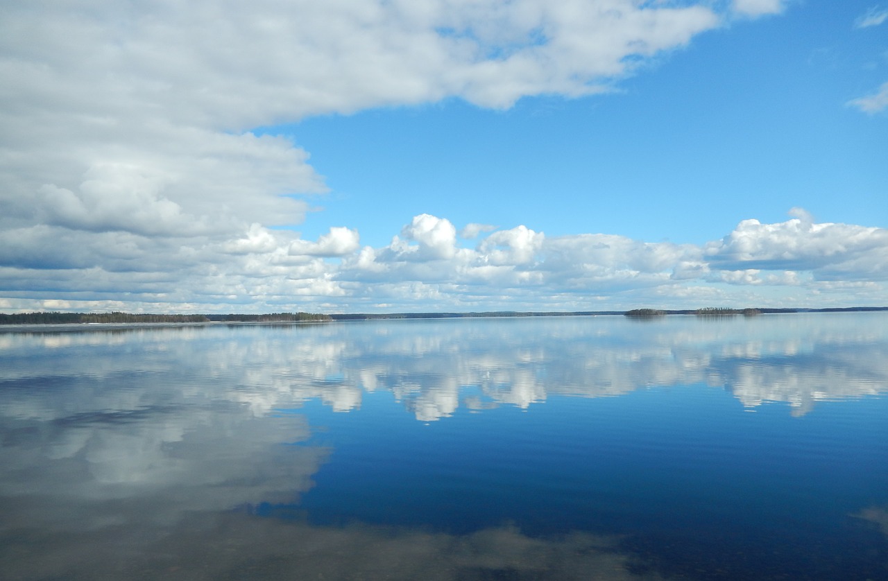 clouds  lake  water free photo